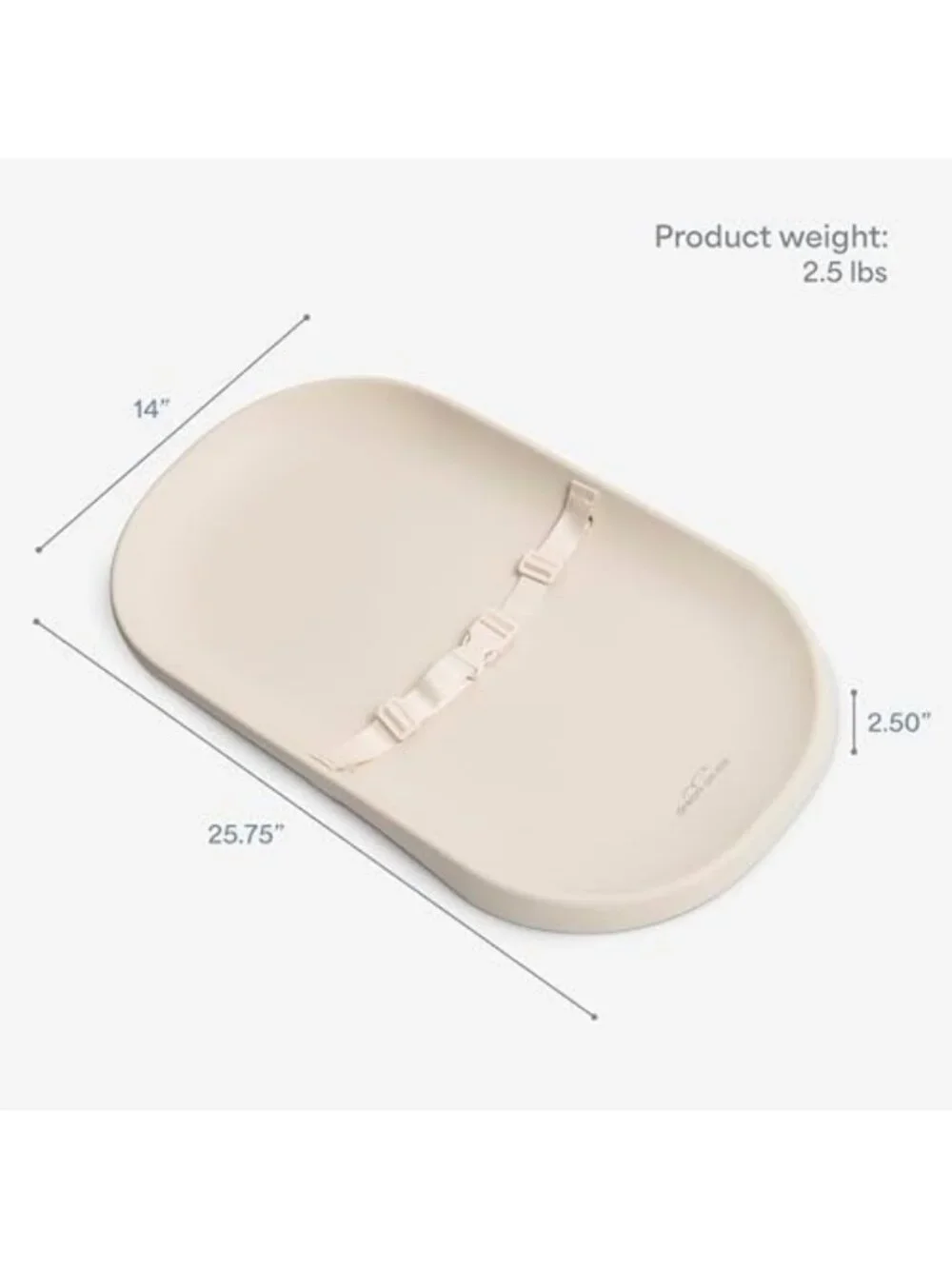 Waterproof Contoured Baby Changing Pad with Safety Strap & Soft Wipe-Clean